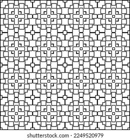 Textura elegante con figuras de líneas.
Resumen de patrones geométricos en blanco y negro para página web, texturas, tarjeta, afiche, tela, textil. Diseño repetitivo gráfico monocromo. 