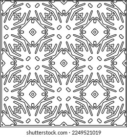 
Stylish texture with figures from lines.
Abstract geometric black and white pattern for web page, textures, card, poster, fabric, textile. Monochrome graphic repeating design. 