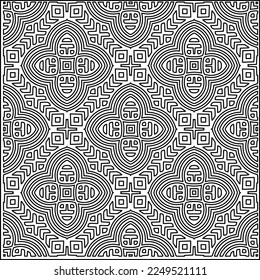 Stylish texture with figures from lines.
Abstract geometric black and white pattern for web page, textures, card, poster, fabric, textile. Monochrome graphic repeating design. 