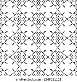 Textura elegante con figuras de líneas.
Resumen de patrones geométricos en blanco y negro para página web, texturas, tarjeta, afiche, tela, textil. Diseño repetitivo gráfico monocromo. 