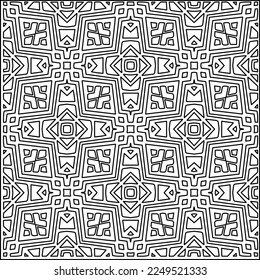 Textura elegante con figuras de líneas.
Resumen de patrones geométricos en blanco y negro para página web, texturas, tarjeta, afiche, tela, textil. Diseño repetitivo gráfico monocromo. 