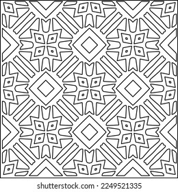Stylish texture with figures from lines.
Abstract geometric black and white pattern for web page, textures, card, poster, fabric, textile. Monochrome graphic repeating design. 