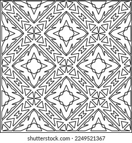 Stylish texture with figures from lines.
Abstract geometric black and white pattern for web page, textures, card, poster, fabric, textile. Monochrome graphic repeating design. 