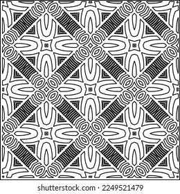 
Stylish texture with figures from lines.
Abstract geometric black and white pattern for web page, textures, card, poster, fabric, textile. Monochrome graphic repeating design. 