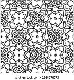 Stylish texture with figures from lines.
Abstract geometric black and white pattern for web page, textures, card, poster, fabric, textile. Monochrome graphic repeating design. 