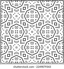 Stylish texture with figures from lines.
Abstract geometric black and white pattern for web page, textures, card, poster, fabric, textile. Monochrome graphic repeating design. 