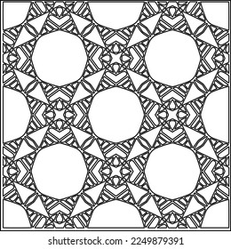 Stylish texture with figures from lines.
Abstract geometric black and white pattern for web page, textures, card, poster, fabric, textile. Monochrome graphic repeating design. 