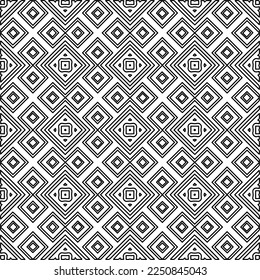 Stylish texture with figures from lines.
Abstract geometric black and white pattern for web page, textures, card, poster, fabric, textile. Monochrome graphic repeating design. 