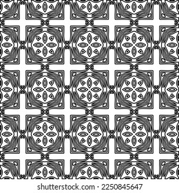 Textura elegante con figuras de líneas.
Resumen de patrones geométricos en blanco y negro para página web, texturas, tarjeta, afiche, tela, textil. Diseño repetitivo gráfico monocromo. 