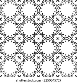 Stylish texture with figures from lines.
Abstract geometric black and white pattern for web page, textures, card, poster, fabric, textile. Monochrome graphic repeating design. 