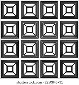 Stylish texture with figures from lines.
Abstract geometric black and white pattern for web page, textures, card, poster, fabric, textile. Monochrome graphic repeating design. 