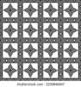Stylish texture with figures from lines.
Abstract geometric black and white pattern for web page, textures, card, poster, fabric, textile. Monochrome graphic repeating design. 