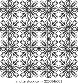 Stylish texture with figures from lines.
Abstract geometric black and white pattern for web page, textures, card, poster, fabric, textile. Monochrome graphic repeating design. 