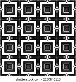 Stylish texture with figures from lines.
Abstract geometric black and white pattern for web page, textures, card, poster, fabric, textile. Monochrome graphic repeating design. 