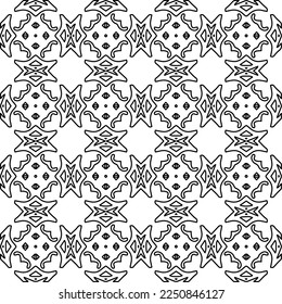 Stylish texture with figures from lines.
Abstract geometric black and white pattern for web page, textures, card, poster, fabric, textile. Monochrome graphic repeating design. 