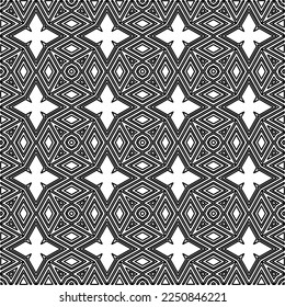 Textura elegante con figuras de líneas.
Resumen de patrones geométricos en blanco y negro para página web, texturas, tarjeta, afiche, tela, textil. Diseño repetitivo gráfico monocromo. 