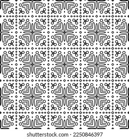 Stylish texture with figures from lines.
Abstract geometric black and white pattern for web page, textures, card, poster, fabric, textile. Monochrome graphic repeating design. 