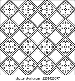 Stylish texture with figures from lines.
Abstract geometric black and white pattern for web page, textures, card, poster, fabric, textile. Monochrome graphic repeating design. 