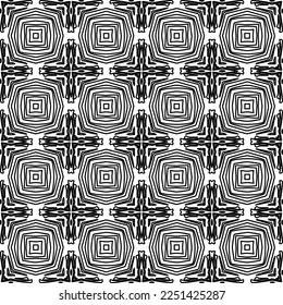 Textura elegante con figuras de líneas.
Resumen de patrones geométricos en blanco y negro para página web, texturas, tarjeta, afiche, tela, textil. Diseño repetitivo gráfico monocromo. 