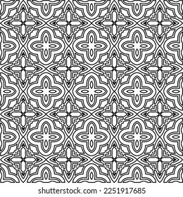 Textura elegante con figuras de líneas.
Resumen de patrones geométricos en blanco y negro para página web, texturas, tarjeta, afiche, tela, textil. Diseño repetitivo gráfico monocromo. 
