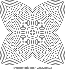 Stylish texture with figures from lines.
Abstract geometric black and white pattern for web page, textures, card, poster, fabric, textile. Monochrome graphic repeating design. 