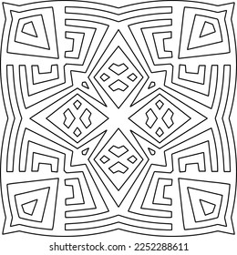 Stylish texture with figures from lines.
Abstract geometric black and white pattern for web page, textures, card, poster, fabric, textile. Monochrome graphic repeating design. 