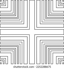 Stylish texture with figures from lines.
Abstract geometric black and white pattern for web page, textures, card, poster, fabric, textile. Monochrome graphic repeating design. 