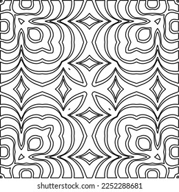 Stylish texture with figures from lines.
Abstract geometric black and white pattern for web page, textures, card, poster, fabric, textile. Monochrome graphic repeating design. 