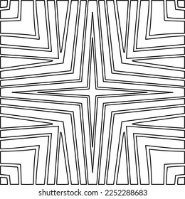 Stylish texture with figures from lines.
Abstract geometric black and white pattern for web page, textures, card, poster, fabric, textile. Monochrome graphic repeating design. 