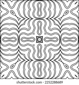 Stylish texture with figures from lines.
Abstract geometric black and white pattern for web page, textures, card, poster, fabric, textile. Monochrome graphic repeating design. 