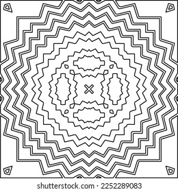 Stylish texture with figures from lines.
Abstract geometric black and white pattern for web page, textures, card, poster, fabric, textile. Monochrome graphic repeating design. 