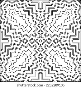 Textura elegante con figuras de líneas.
Resumen de patrones geométricos en blanco y negro para página web, texturas, tarjeta, afiche, tela, textil. Diseño repetitivo gráfico monocromo. 