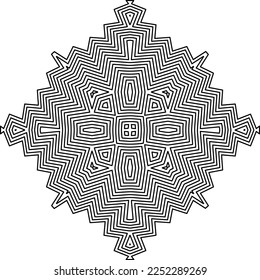 Stylish texture with figures from lines.
Abstract geometric black and white pattern for web page, textures, card, poster, fabric, textile. Monochrome graphic repeating design. 