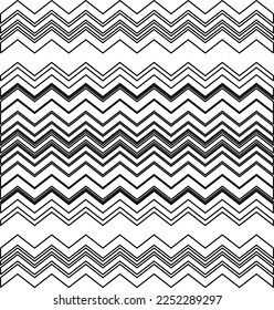Stylish texture with figures from lines.
Abstract geometric black and white pattern for web page, textures, card, poster, fabric, textile. Monochrome graphic repeating design. 