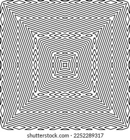 Textura elegante con figuras de líneas.
Resumen de patrones geométricos en blanco y negro para página web, texturas, tarjeta, afiche, tela, textil. Diseño repetitivo gráfico monocromo. 
