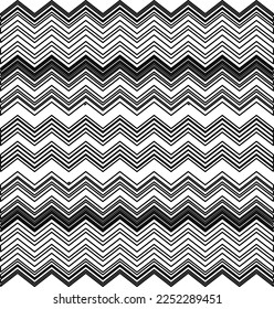 Stylish texture with figures from lines.
Abstract geometric black and white pattern for web page, textures, card, poster, fabric, textile. Monochrome graphic repeating design. 