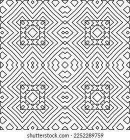 Textura elegante con figuras de líneas.
Resumen de patrones geométricos en blanco y negro para página web, texturas, tarjeta, afiche, tela, textil. Diseño repetitivo gráfico monocromo. 