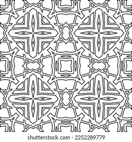 Textura elegante con figuras de líneas.
Resumen de patrones geométricos en blanco y negro para página web, texturas, tarjeta, afiche, tela, textil. Diseño repetitivo gráfico monocromo. 