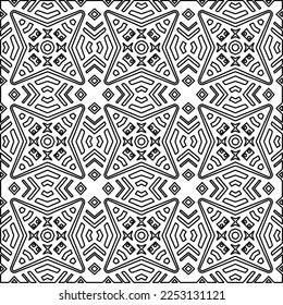 Textura elegante con figuras de líneas.
Resumen de patrones geométricos en blanco y negro para página web, texturas, tarjeta, afiche, tela, textil. Diseño repetitivo gráfico monocromo. 