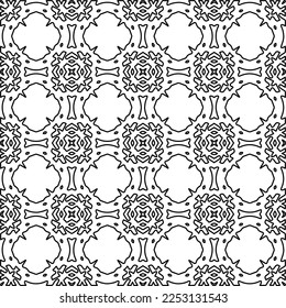 Textura elegante con figuras de líneas.
Resumen de patrones geométricos en blanco y negro para página web, texturas, tarjeta, afiche, tela, textil. Diseño repetitivo gráfico monocromo. 