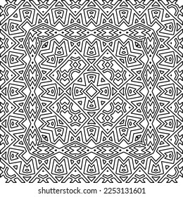 Textura elegante con figuras de líneas.
Resumen de patrones geométricos en blanco y negro para página web, texturas, tarjeta, afiche, tela, textil. Diseño repetitivo gráfico monocromo. 