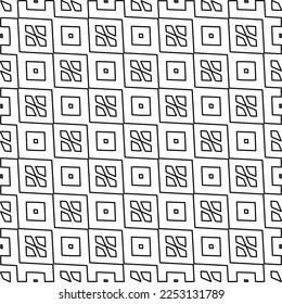 Stylish texture with figures from lines.
Abstract geometric black and white pattern for web page, textures, card, poster, fabric, textile. Monochrome graphic repeating design. 