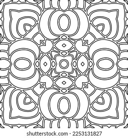 Stylish texture with figures from lines.
Abstract geometric black and white pattern for web page, textures, card, poster, fabric, textile. Monochrome graphic repeating design. 