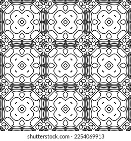Textura elegante con figuras de líneas.
Resumen de patrones geométricos en blanco y negro para página web, texturas, tarjeta, afiche, tela, textil. Diseño repetitivo gráfico monocromo. 