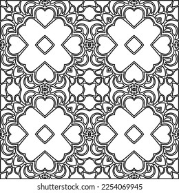 Stylish texture with figures from lines.
Abstract geometric black and white pattern for web page, textures, card, poster, fabric, textile. Monochrome graphic repeating design. 