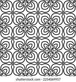 Stylish texture with figures from lines.
Abstract geometric black and white pattern for web page, textures, card, poster, fabric, textile. Monochrome graphic repeating design. 