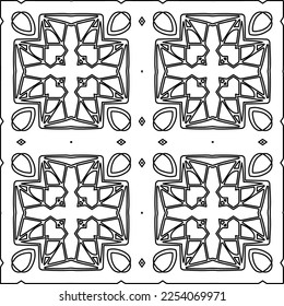 Stylish texture with figures from lines.
Abstract geometric black and white pattern for web page, textures, card, poster, fabric, textile. Monochrome graphic repeating design. 