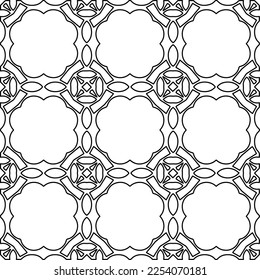 Stylish texture with figures from lines.
Abstract geometric black and white pattern for web page, textures, card, poster, fabric, textile. Monochrome graphic repeating design. 