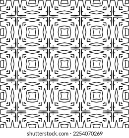 

Stylish texture with figures from lines.
Abstract geometric black and white pattern for web page, textures, card, poster, fabric, textile. Monochrome graphic repeating design. 