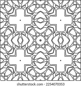 Stylish texture with figures from lines.
Abstract geometric black and white pattern for web page, textures, card, poster, fabric, textile. Monochrome graphic repeating design. 